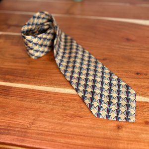 Vintage Robert Talbott Studio Tie Men's Retro Geometric Style - Made in USA
